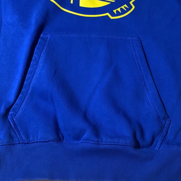 Rare Mens GOLDEN STATE WARRIORS Basketball Blue & Gold “Fish” Hoodie SWEATSHIRT - Picture 5 of 8